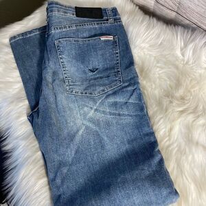 Hudson Jeans Whiskered High Waist Straight Leg Sz 18